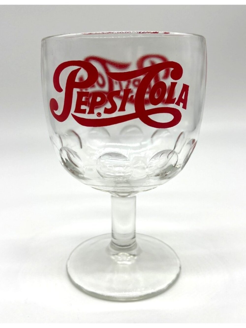 Vintage 1970's Pepsi-Cola Thumbprint Goblet